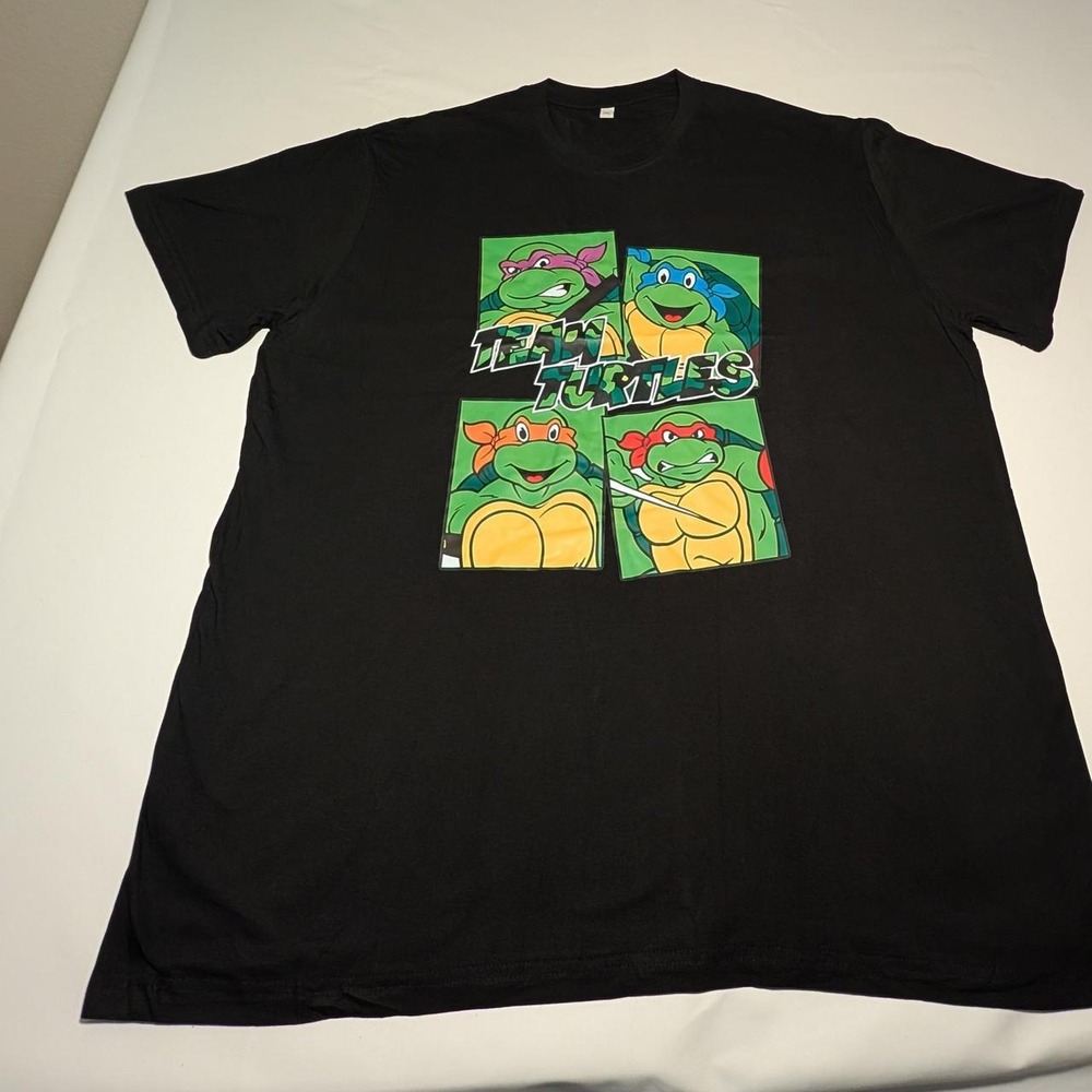 Teenage Mutant Ninja Turtles Inspired Graphic Tee Black 4XL Cartoon Streetwear